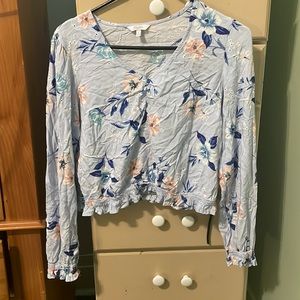 Candies Size Medium long sleeved flower print blouse.